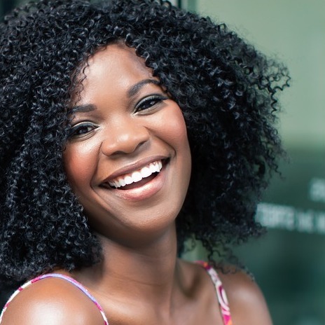 woman smiling